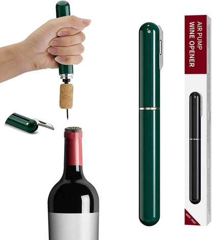 Wine Bottle Opener, Air Pressure Wine Corkscrew With Cutting Wine Bottle Foil Knife, Effortlessly Open Wine Bottles Without Damaging Corks, Easy-to-Use(Red)
