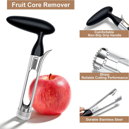 Apple Corer, Apple Corer Tool, Premium Stainless Steel Core Remover Tool