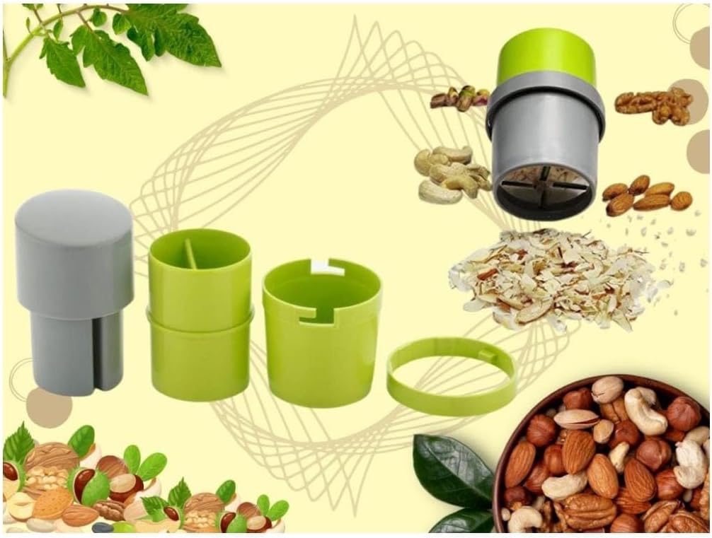 ® Dry Fruit Cutter and Slicer with Stainless Steel Blade, Manual Nut Grinder for Almonds, Cashews, Pista & Chocolate, Kitchen Chopping Tool (Multicolor, Pack of 1)