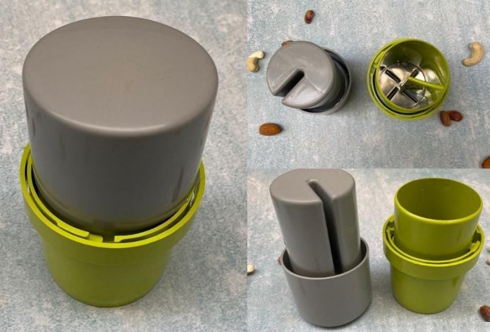 ® Dry Fruit Cutter and Slicer with Stainless Steel Blade, Manual Nut Grinder for Almonds, Cashews, Pista & Chocolate, Kitchen Chopping Tool (Multicolor, Pack of 1)