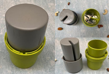 ® Dry Fruit Cutter and Slicer with Stainless Steel Blade, Manual Nut Grinder for Almonds, Cashews, Pista & Chocolate, Kitchen Chopping Tool (Multicolor, Pack of 1)