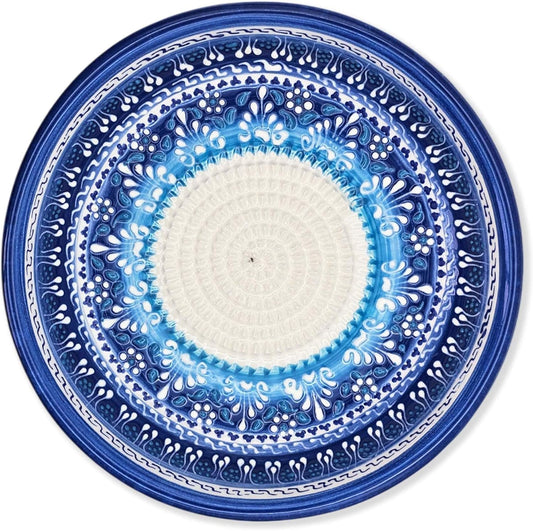 Ceramic Grater Bowl, Garlice Grater Plate, Handmade Ginger Grater, Mincer Bowl for Cheese &Vegetables, Ceramic Decorative Mincer, Hand Dish for Garlic (Festive Mandala) - Colors A