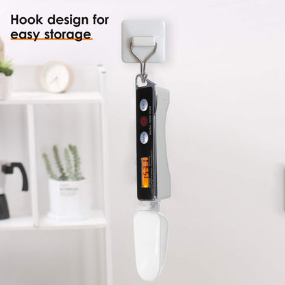 Spoon Scale, Digital Spoon Scale Electronic Measuring Spoon Scale Household Kitchen Spoon Scale Food Scale with Tare Function Capacity 0.05g to 500g Support Unit g/oz/gn/ct/