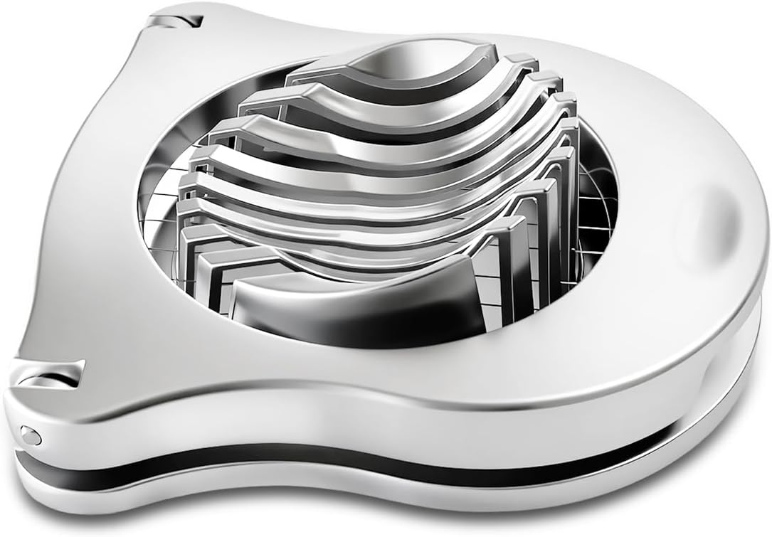 3 in 1 Egg Slicer, Egg Cutter Egg dicer for Boiled Eggs -Stainless Steel Wire with 3 Slicing Styles