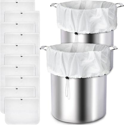 10 Pack Brew Bags Reusable Fine Mesh Strainer Cloth Filters Large