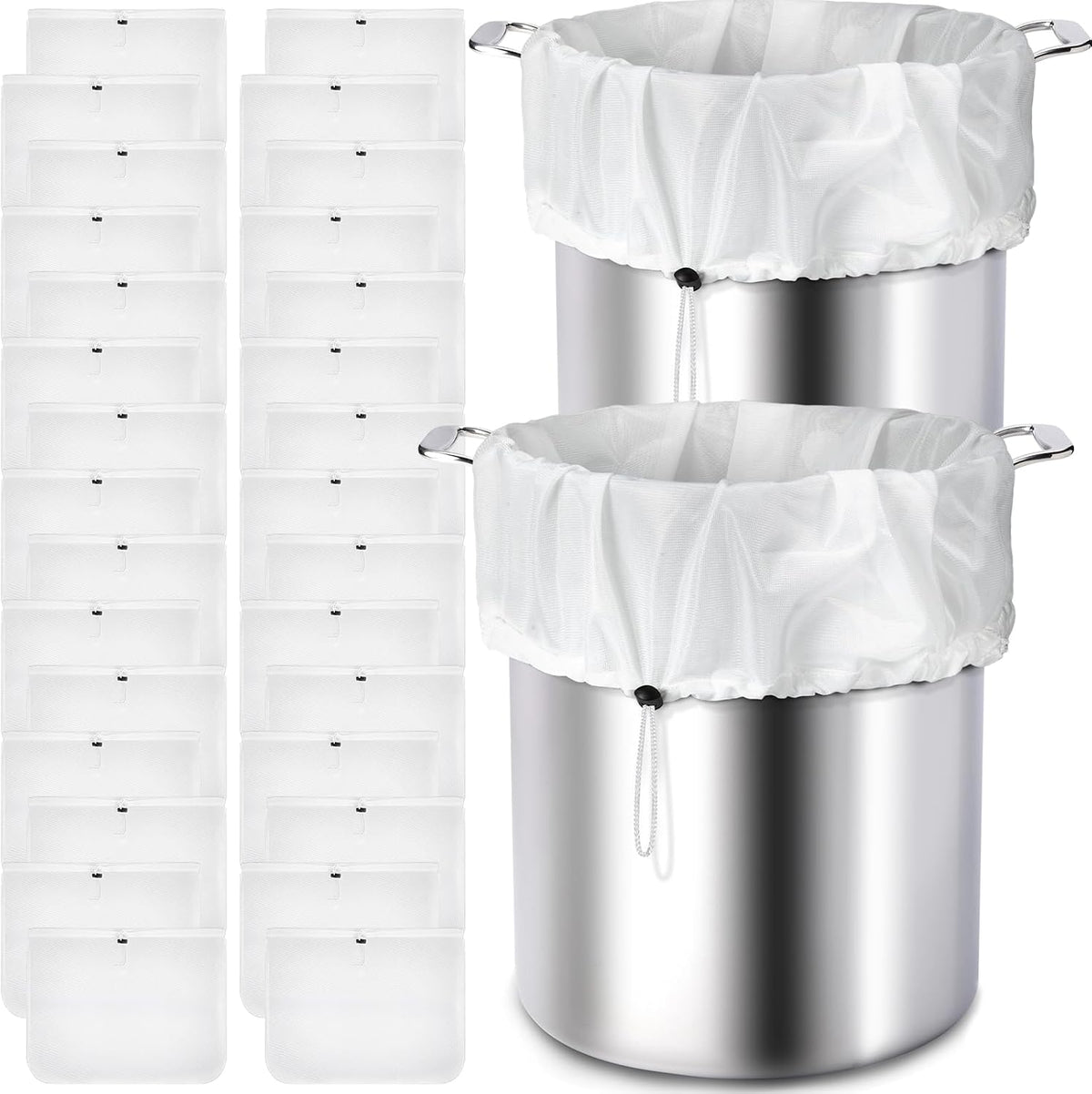 10 Pack Brew Bags Reusable Fine Mesh Strainer Cloth Filters Large