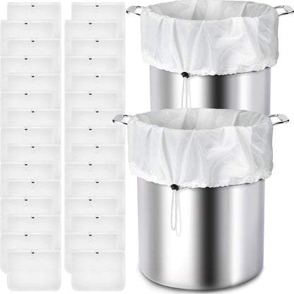 10 Pack Brew Bags Reusable Fine Mesh Strainer Cloth Filters Large