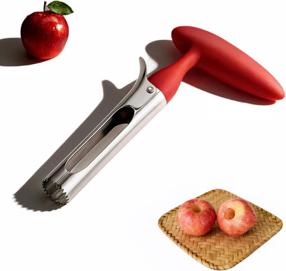 Apple Corer, Stainless Steel Apple Corer and Divider with Sharp Serrated Blade – Easy to Use – Core Remover Tool for Apples, Pears, Cupcakes – Heavy-Duty Kitchen Gadget for Baking, Cooking (Yellow)