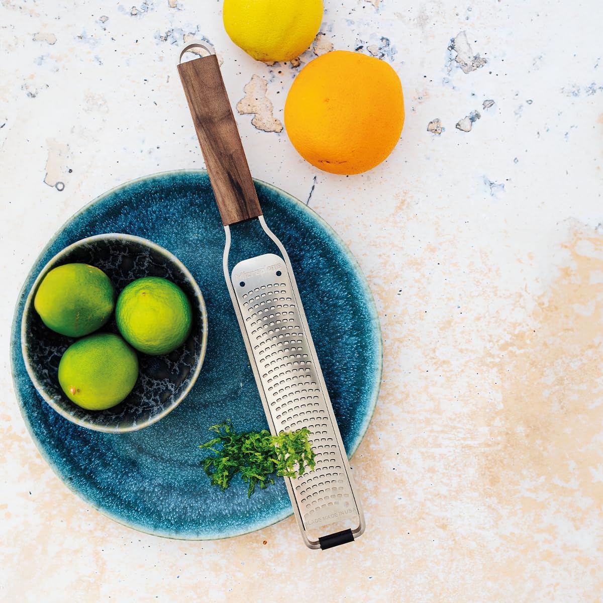 Master Series Wood Handle Stainless Steel Zester Grater