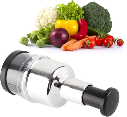 Manual Food Chopper, Stainless Steel Vegetable Dicer for Kitchen | Compact onion , plastic body, - , easy-press , home and restaurant use, dishwa