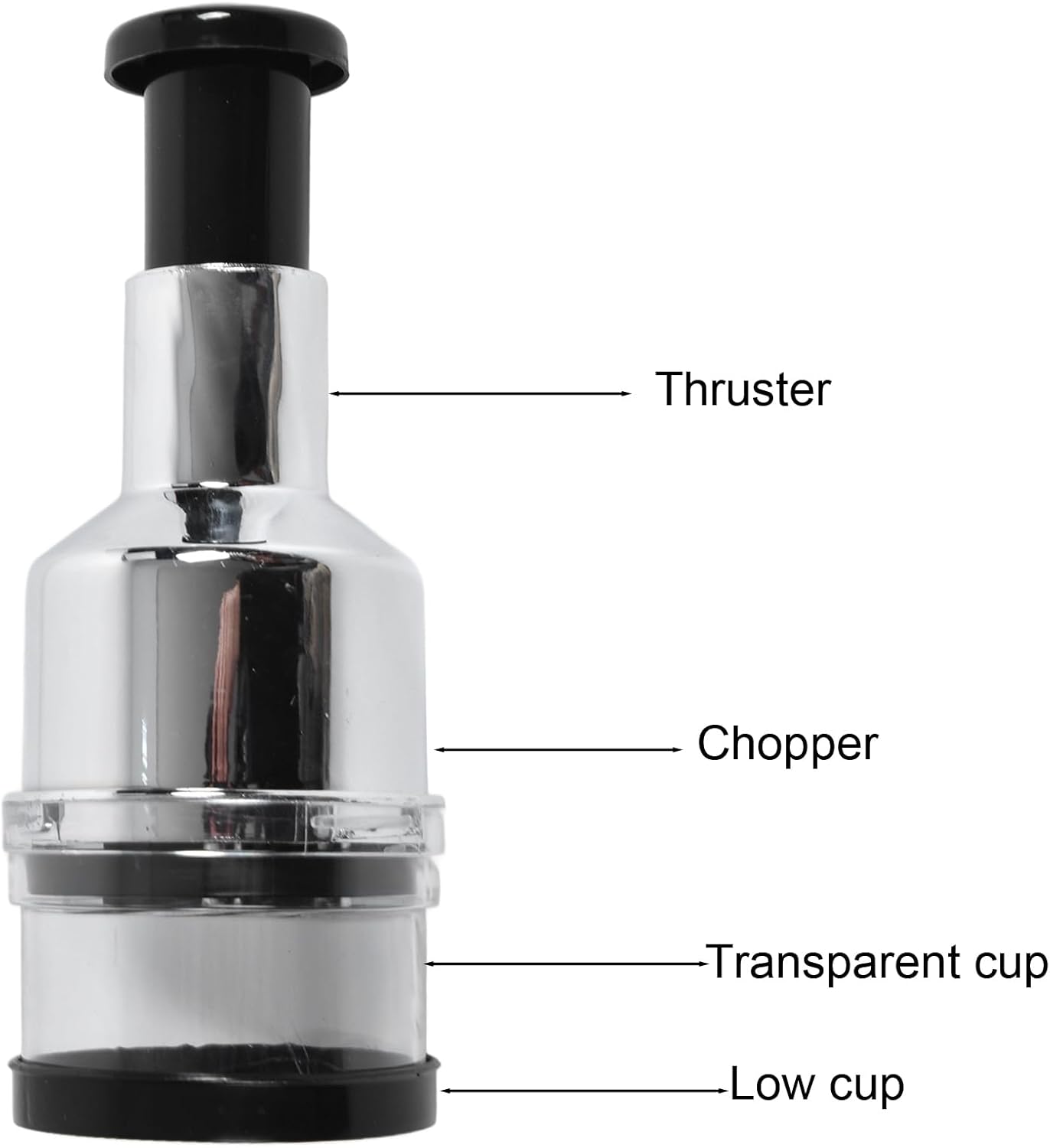 Manual Food Chopper, Stainless Steel Vegetable Dicer for Kitchen | Compact onion , plastic body, - , easy-press , home and restaurant use, dishwa