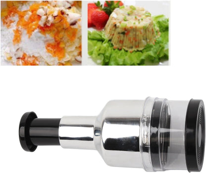 Manual Food Chopper, Stainless Steel Vegetable Dicer for Kitchen | Compact onion , plastic body, - , easy-press , home and restaurant use, dishwa