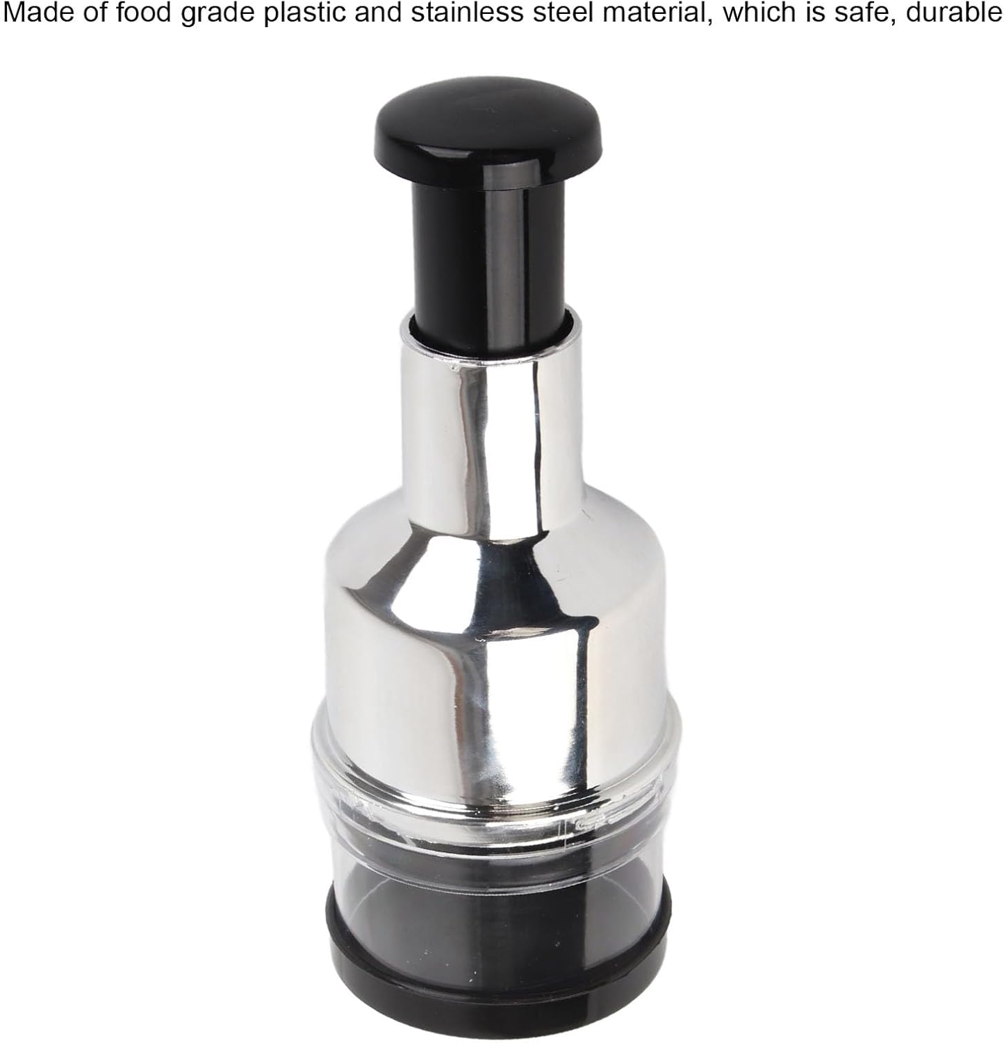 Manual Food Chopper, Stainless Steel Vegetable Dicer for Kitchen | Compact onion , plastic body, - , easy-press , home and restaurant use, dishwa