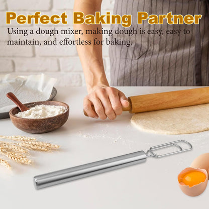 12 in Sourdough Whisk, Stainless Steel Danish Dough Whisk for Jars