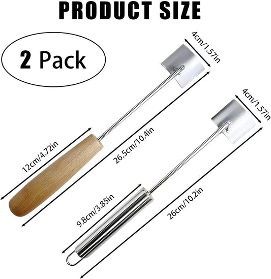 2025 NEW Long Handle Stainless Steel Corn Stripping Tool, Corn Stripping Tool, Stainless Steel Corn Cob Cutter, Corn Shucking Tool, Easy-to-Use Corn Cob Stripper, Efficient Corn Peeler, Set of 2