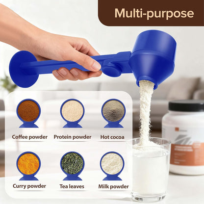 Coffee Scoop 2Tbsp & 51mm Espresso Tamper - BPA-Free PCTG Scoop Funnel, Fits K-Cups, Precise Measuring for Coffee/Protein/Powder/Hot Cocoa & Formula Dispensers (Black 1Pack)
