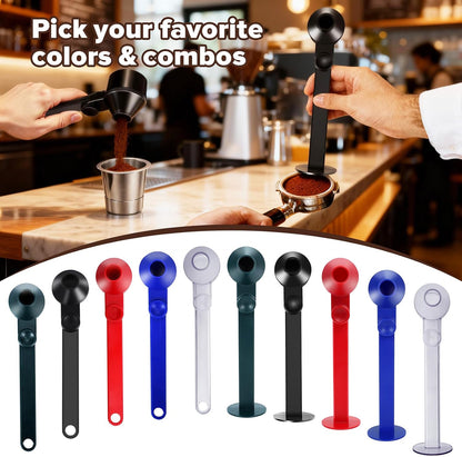 Coffee Scoop 2Tbsp & 51mm Espresso Tamper - BPA-Free PCTG Scoop Funnel, Fits K-Cups, Precise Measuring for Coffee/Protein/Powder/Hot Cocoa & Formula Dispensers (Black 1Pack)