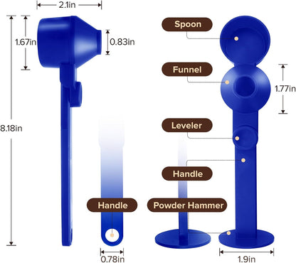 Coffee Scoop 2Tbsp & 51mm Espresso Tamper - BPA-Free PCTG Scoop Funnel, Fits K-Cups, Precise Measuring for Coffee/Protein/Powder/Hot Cocoa & Formula Dispensers (Black 1Pack)