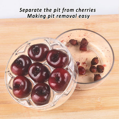 Cherry Pitter Multi 7-IN-1 Stainless Steel Cherry Pitter Tool Cherries Corer Making Cherry Jam (Red)
