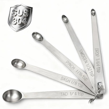 18/8(304) Mini Measuring Spoon Set, Small Teaspoon for Tiny Measurement