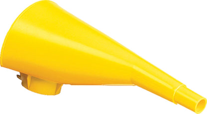 Plastic Funnel for Type I Metal Safety Cans, 5"x 7"x 12" | Made of Chemically Resistant High-Density Polyethylene, Yellow, Made in the USA, F15FUN