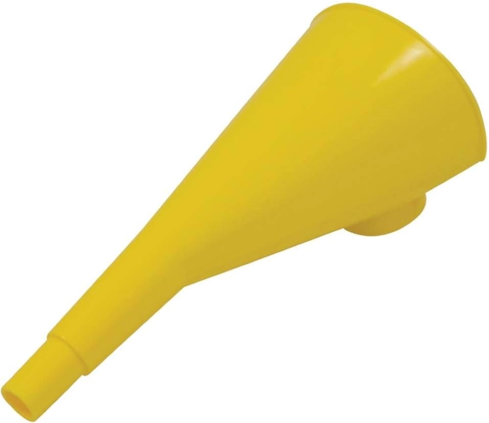 Plastic Funnel for Type I Metal Safety Cans, 5"x 7"x 12" | Made of Chemically Resistant High-Density Polyethylene, Yellow, Made in the USA, F15FUN