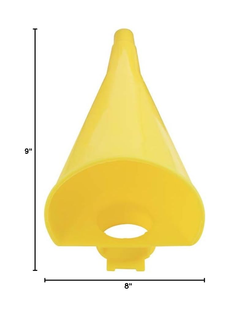 Plastic Funnel for Type I Metal Safety Cans, 5"x 7"x 12" | Made of Chemically Resistant High-Density Polyethylene, Yellow, Made in the USA, F15FUN