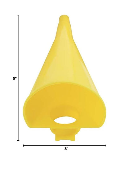 Plastic Funnel for Type I Metal Safety Cans, 5"x 7"x 12" | Made of Chemically Resistant High-Density Polyethylene, Yellow, Made in the USA, F15FUN