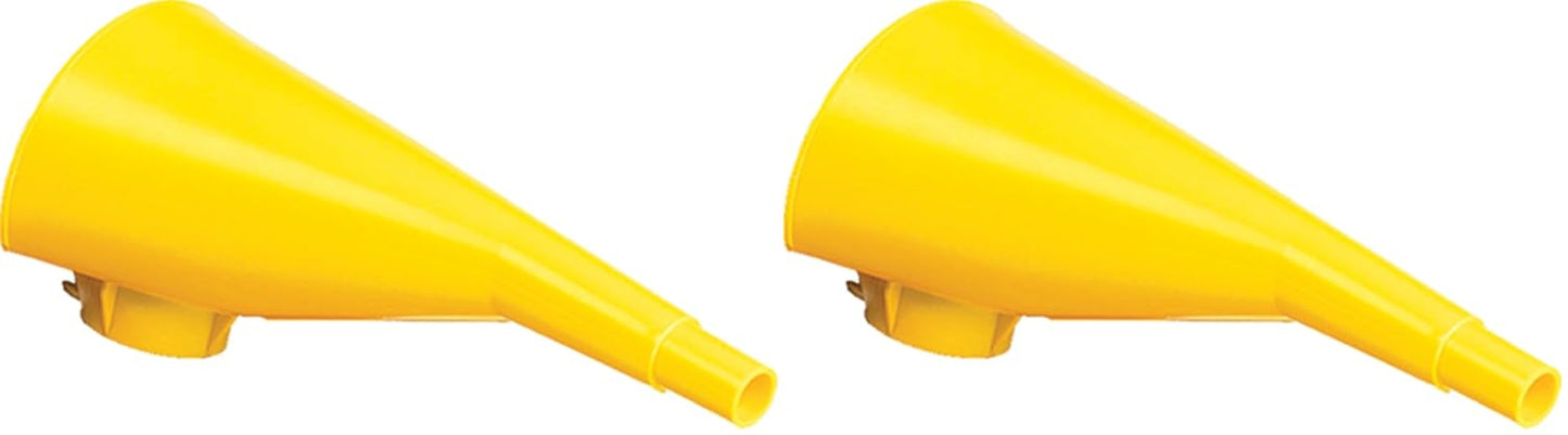 Plastic Funnel for Type I Metal Safety Cans, 5"x 7"x 12" | Made of Chemically Resistant High-Density Polyethylene, Yellow, Made in the USA, F15FUN