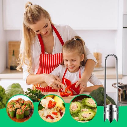 Red Bell Pepper Corer Seed Remover Tool, 2026 Upgraded Multifunctional Stainless Steel Pepper, Pineapple, Pear, Apple Corer Tool - Ergonomic Handle, Vegetables and Fruit Kitchen Utensils