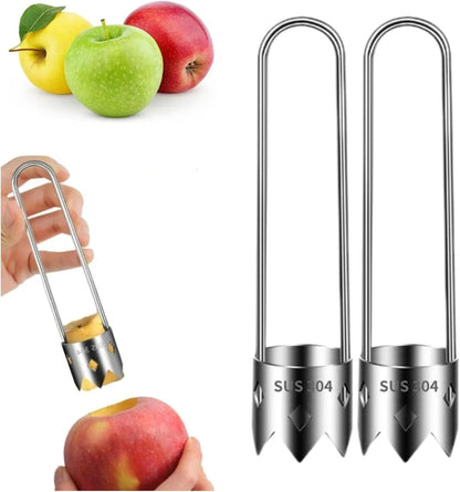Red Bell Pepper Corer Seed Remover Tool, 2026 Upgraded Multifunctional Stainless Steel Pepper, Pineapple, Pear, Apple Corer Tool - Ergonomic Handle, Vegetables and Fruit Kitchen Utensils
