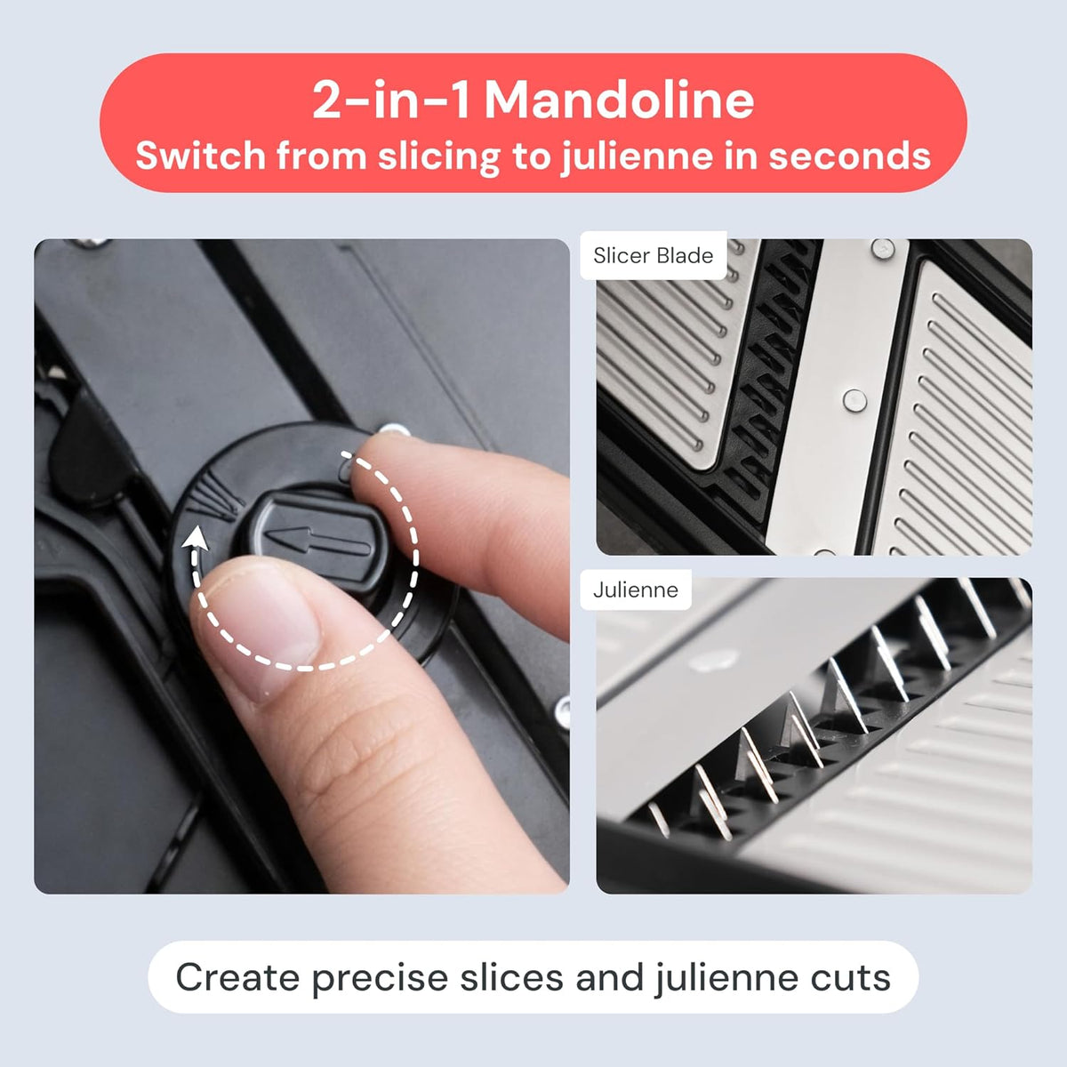 Stainless Steel Mandoline & Julienne Cutter