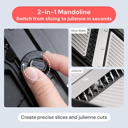 Stainless Steel Mandoline & Julienne Cutter