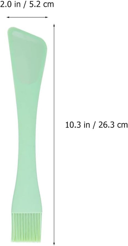 Silicone Spatula with Brush 2-in-1 Baking Scraper for Spreading Jam Jelly Mayonnaise Mixing Batter Cooking and Dessert Making Easy to Clean Kitchen Utensil 10.35 in