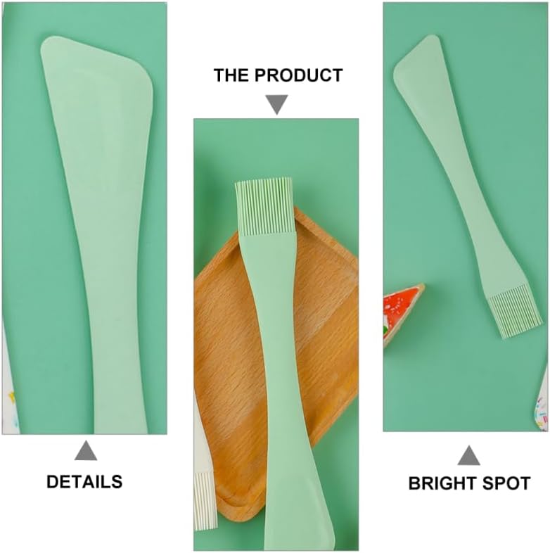 Silicone Spatula with Brush 2-in-1 Baking Scraper for Spreading Jam Jelly Mayonnaise Mixing Batter Cooking and Dessert Making Easy to Clean Kitchen Utensil 10.35 in
