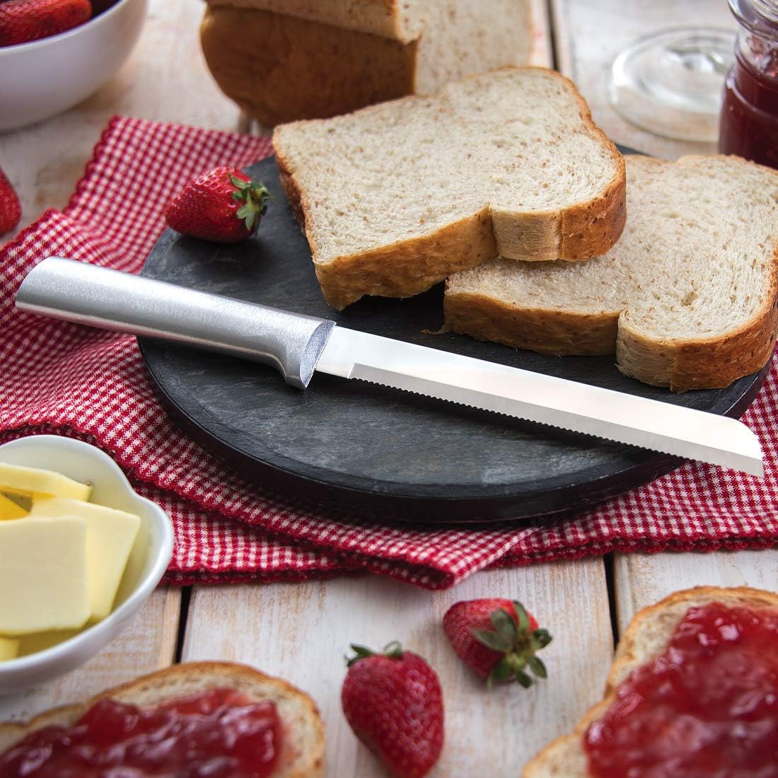 Sensational Serrations Gift Set (S54), Silver Handle | 3-Piece Knife Set , Stainless Steel Blade, Silver Cast Aluminum Handle
