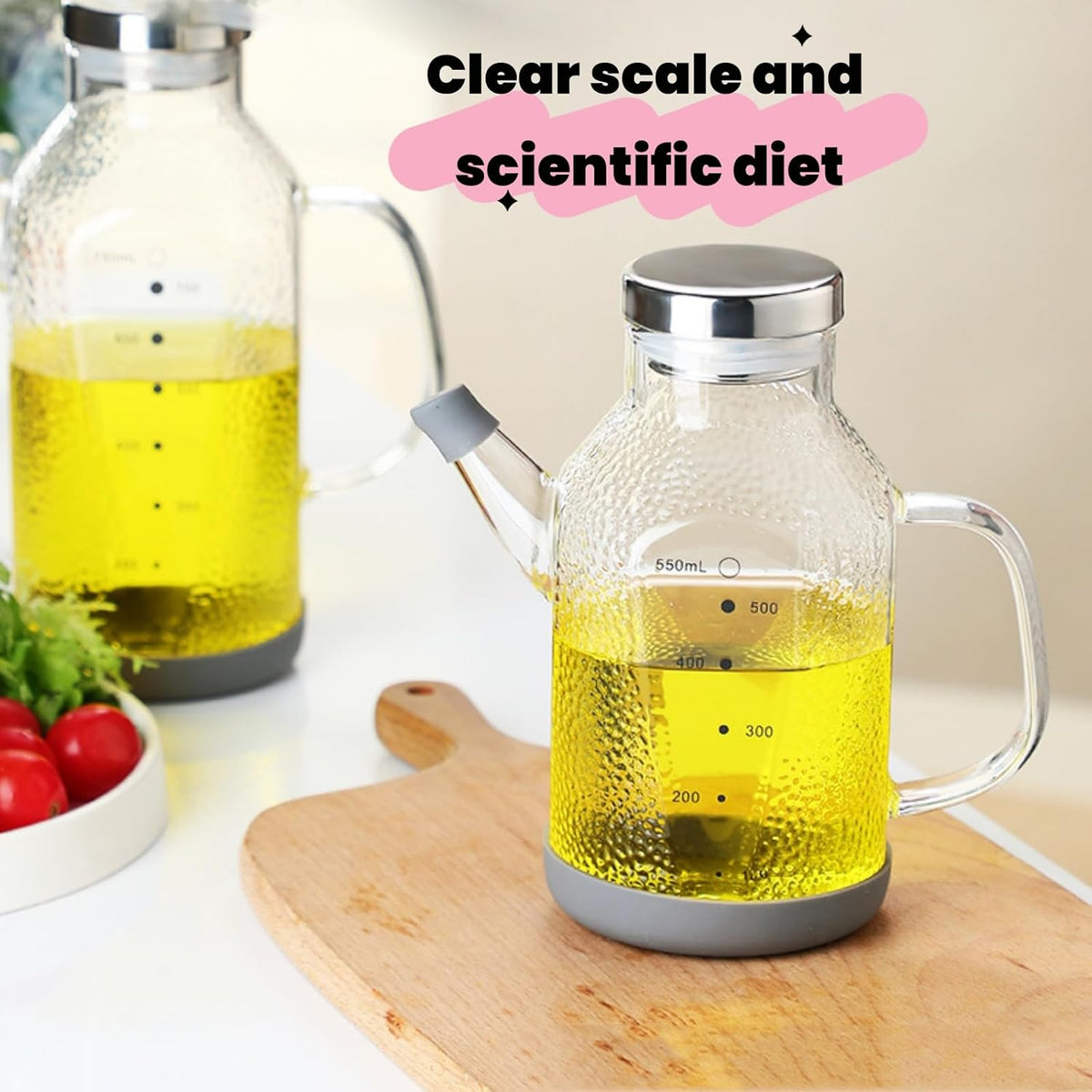 High Borosilicate Glass Oil Bottle,Olive Oil Dispenser for Kitchen | Leak Proof Oil Bottle,Olive Oil Dispenser, Soy Sauce Dispenser ,Vinegar Dispenser, Oil Container ,Oil Dispenser For Kitchen