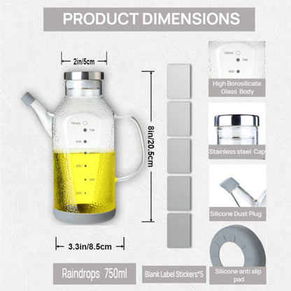 High Borosilicate Glass Oil Bottle,Olive Oil Dispenser for Kitchen | Leak Proof Oil Bottle,Olive Oil Dispenser, Soy Sauce Dispenser ,Vinegar Dispenser, Oil Container ,Oil Dispenser For Kitchen