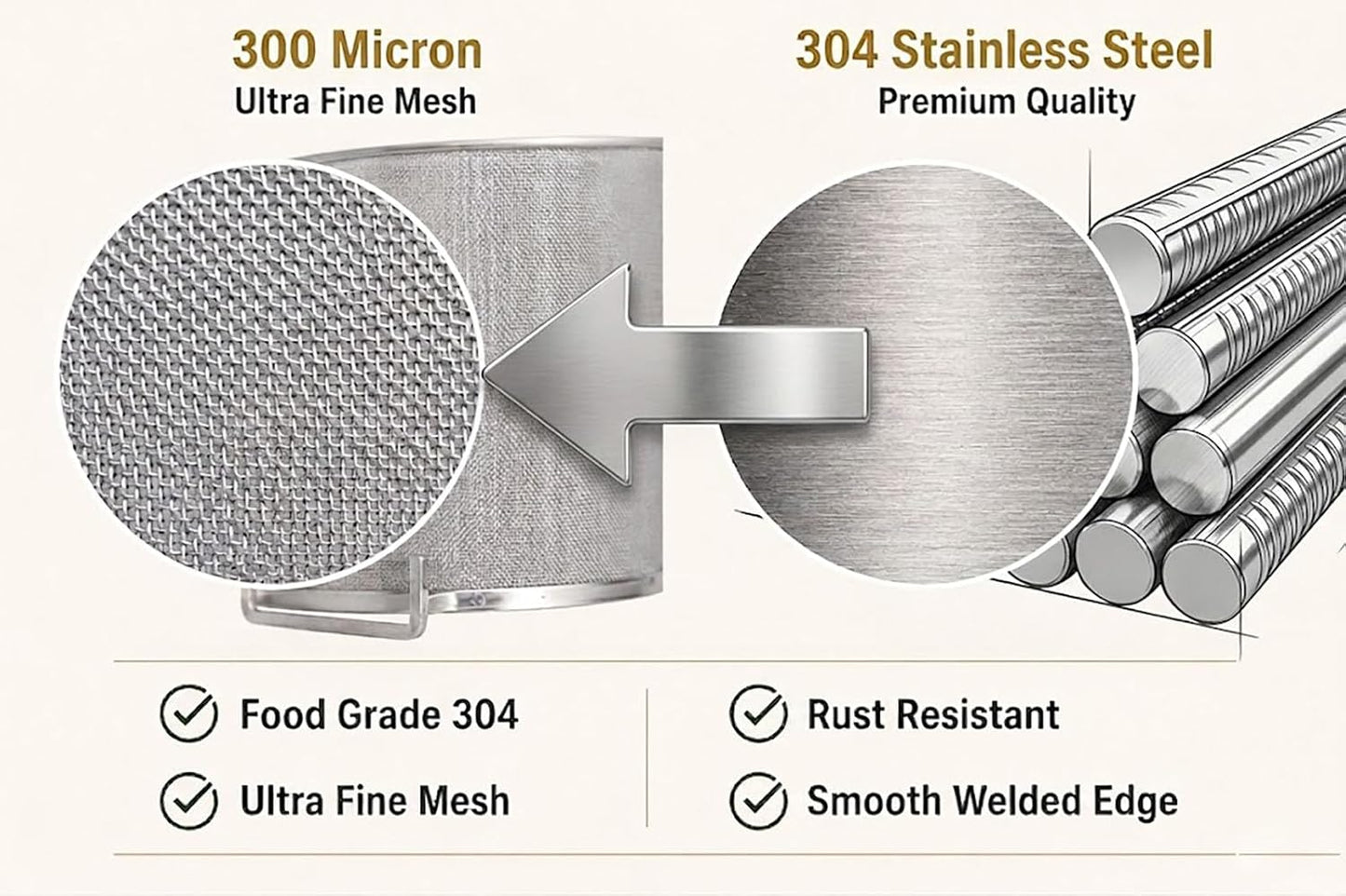 Hop Spider 300 Micron Mesh Stainless Steel Hop Filter Strainer for Home Beer Brewing Kettle