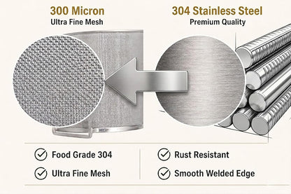 Hop Spider 300 Micron Mesh Stainless Steel Hop Filter Strainer for Home Beer Brewing Kettle