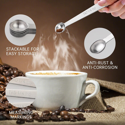 6 PCS 1/4 Teaspoon (1/4 Tsp | 1.25 mL | 1.25 cc) Single Measuring Spoon, Stainless Steel 1/4 Tsp Small Measuring Spoon Mini Measuring Spoons