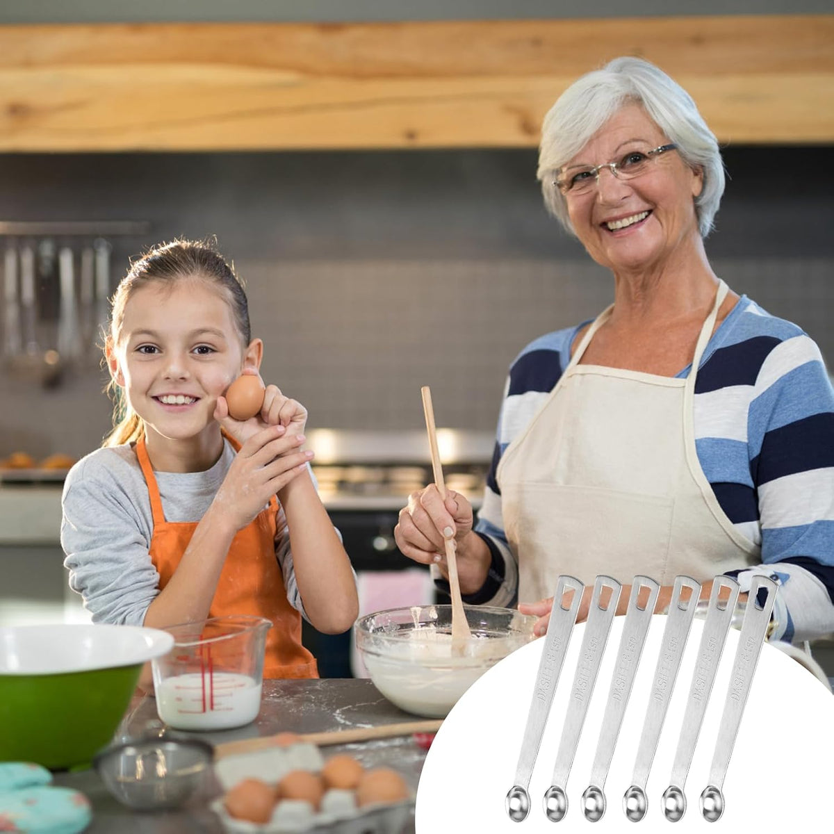 6 PCS 1/4 Teaspoon (1/4 Tsp | 1.25 mL | 1.25 cc) Single Measuring Spoon, Stainless Steel 1/4 Tsp Small Measuring Spoon Mini Measuring Spoons