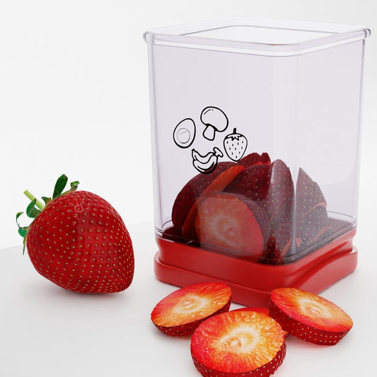Fruit Slicer Cup, Speed Cutter for Strawberry Banana Grape Boiled Egg,1PCS | Stainless Steel Vegetable Cutting Tool Portable Slicing Kitchen Gadget