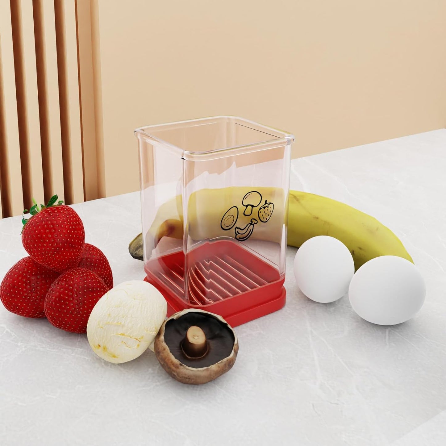 Fruit Slicer Cup, Speed Cutter for Strawberry Banana Grape Boiled Egg,1PCS | Stainless Steel Vegetable Cutting Tool Portable Slicing Kitchen Gadget