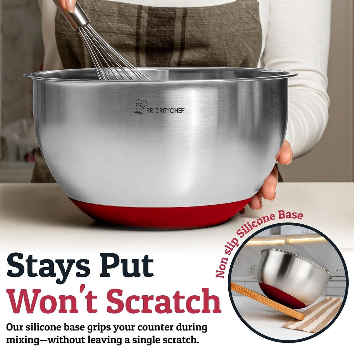 28pc Stainless Steel Mixing Bowls with Lids Set, 1.5-5 Qt, Black