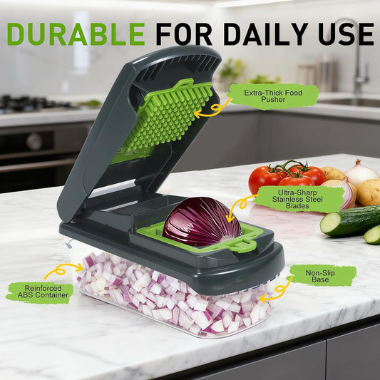 Adjustable Steel Mandoline Slicer Veggie Fruit Kitchen Prep Cutter | Sharp adjustable steel blades, compact structure, quick cleanup, ideal for potato, carrot, onion daily meal prep