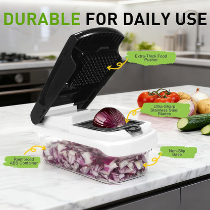 Adjustable Steel Mandoline Slicer Veggie Fruit Kitchen Prep Cutter | Sharp adjustable steel blades, compact structure, quick cleanup, ideal for potato, carrot, onion daily meal prep