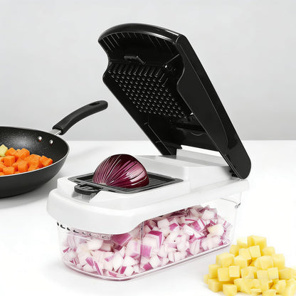 Adjustable Steel Mandoline Slicer Veggie Fruit Kitchen Prep Cutter | Sharp adjustable steel blades, compact structure, quick cleanup, ideal for potato, carrot, onion daily meal prep
