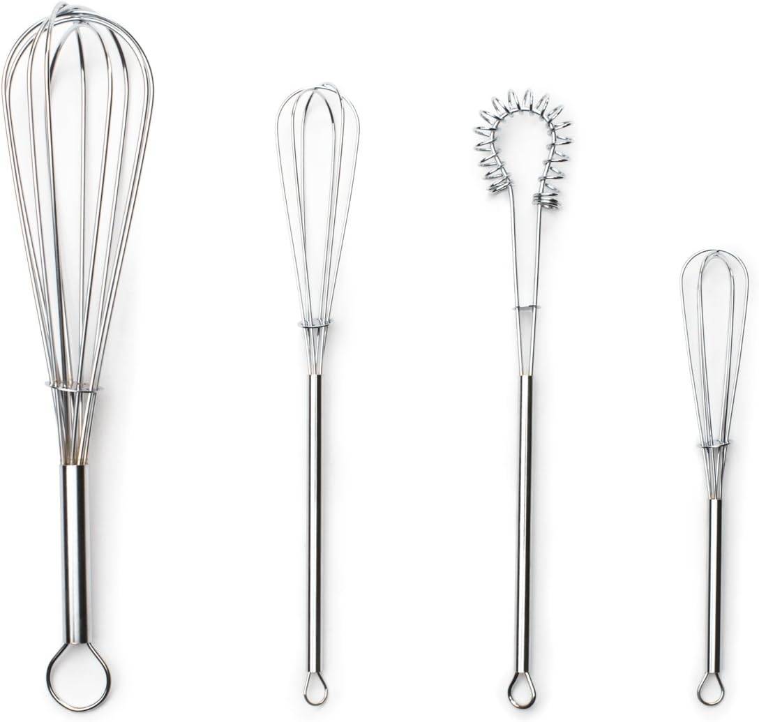 Fox Run 8-Inch Flat Coil Whisk, 8.25 x 1.5 x 1.25, Metallic