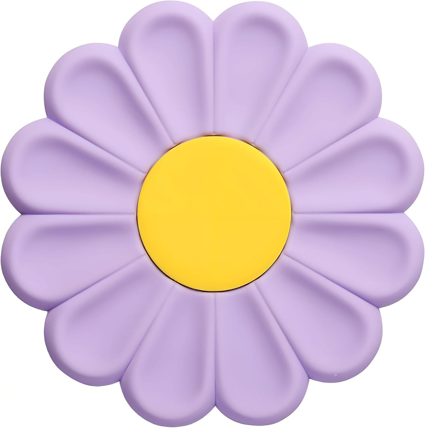 Daisy Silicone Trivet 6.7 Inch Heat Resistant Hot Pad | Food-grade silicone, heat resistant to 446°F. Use as trivet, coffee mat, or placemat. Anti-slip, dishwasher safe, stackable.